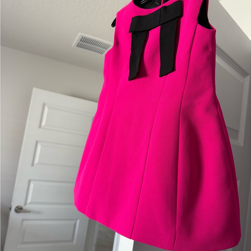 Stylish Pink Kids Dress with Black Bow
